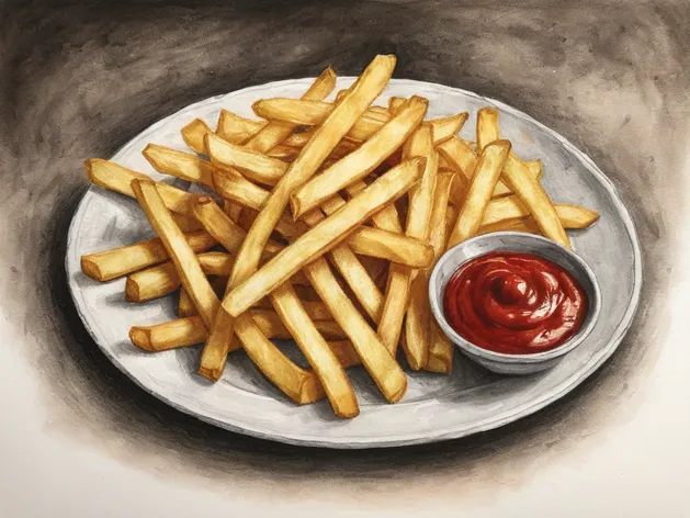 french fries drawing