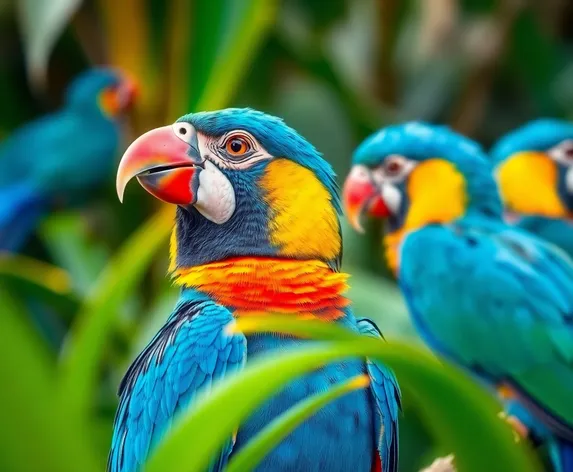 blue parrots