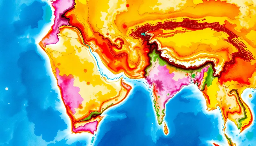 asia map ganges river