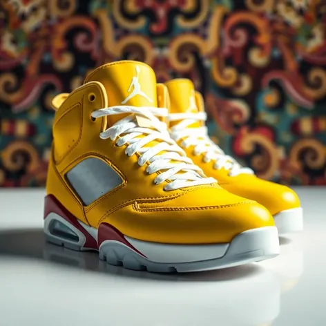 yellow and white jordan