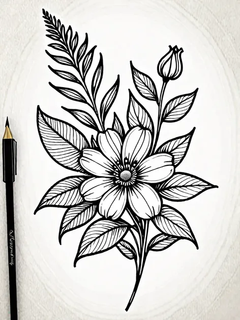 wild flower tattoo