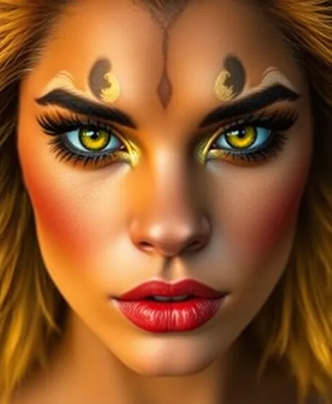 female lion makeup