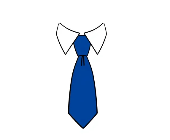 navy blue tie drawing