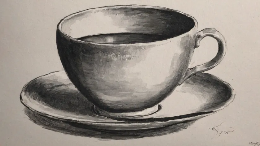 tea cup drawing
