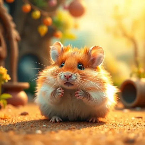 fluffy hamster