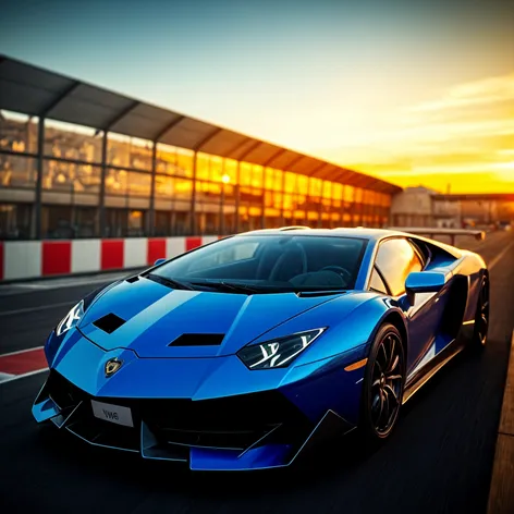 blue lamborghini