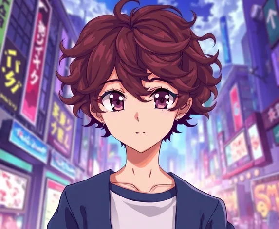 curly hair anime