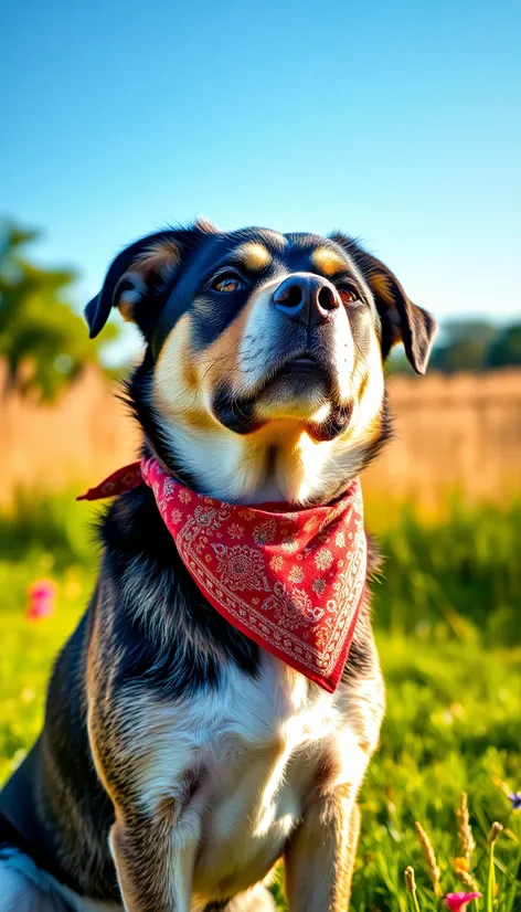 dog with bandana