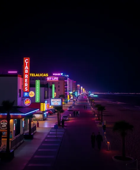 cocoa beach at night