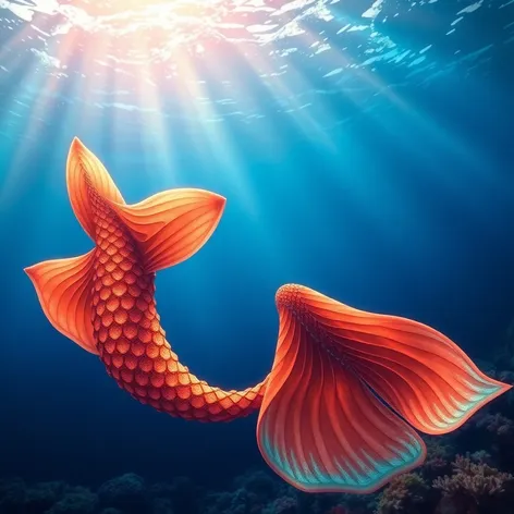 orange mermaid tail images