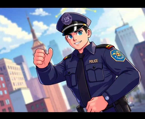 police officer animated