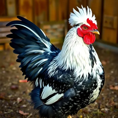 white crested black polish