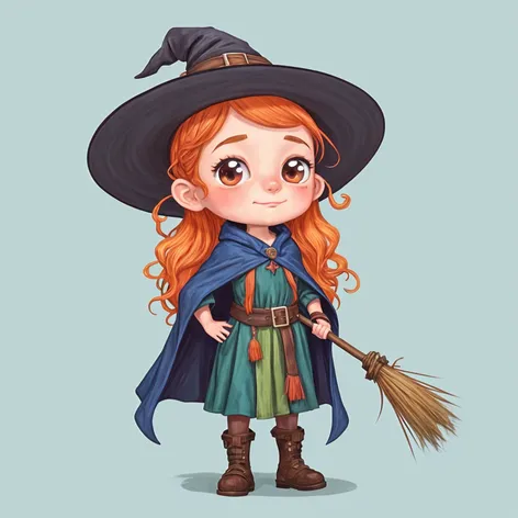Child multicolor hair witch