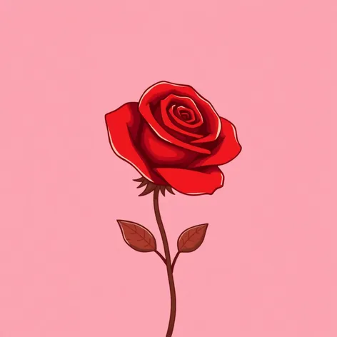 red rose cartoon