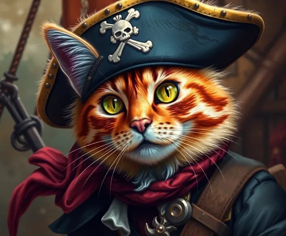 cat with pirate costume