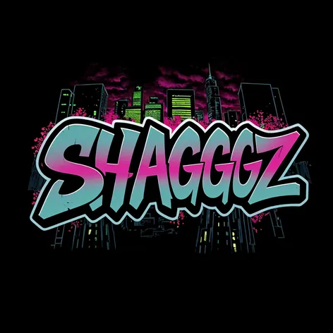 “Shagggz” in gangsta font