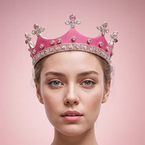 pink crown on display