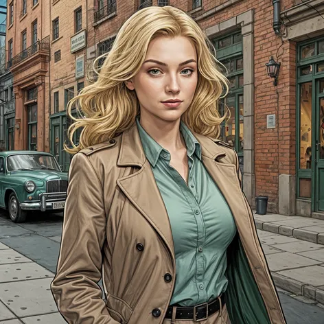 blonde curvy detective with