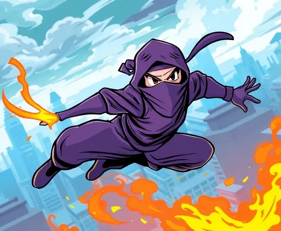 flying ninja cartoon