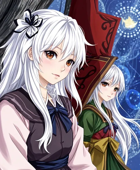 white hair anime characters