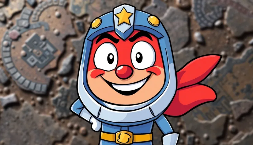 superhero cartoon character mascot