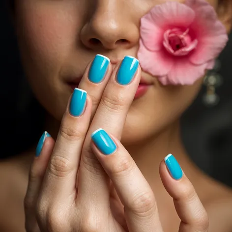 baby blue nails