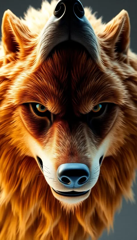 3d model wolf face