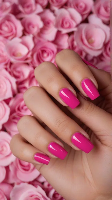 dark pink nails