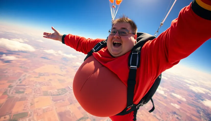 fat person skydiving