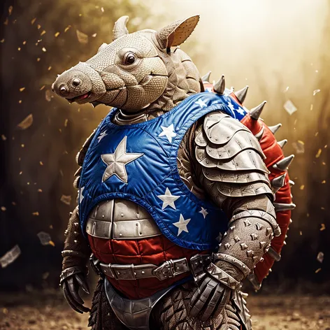 cartoon armadillo with Texas