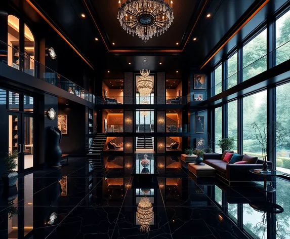 black modern mansion