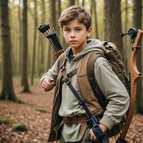 Young boy adventurer with