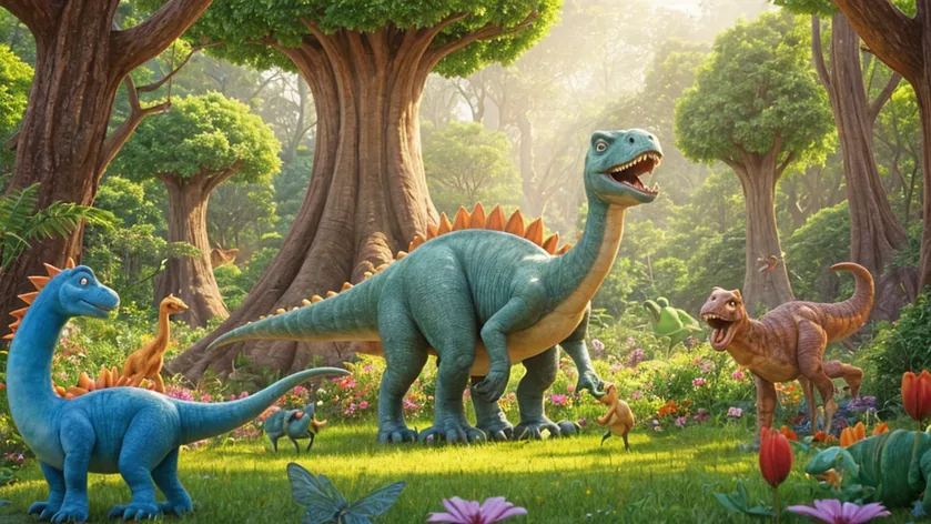 Dinosaur Forest: A dense,