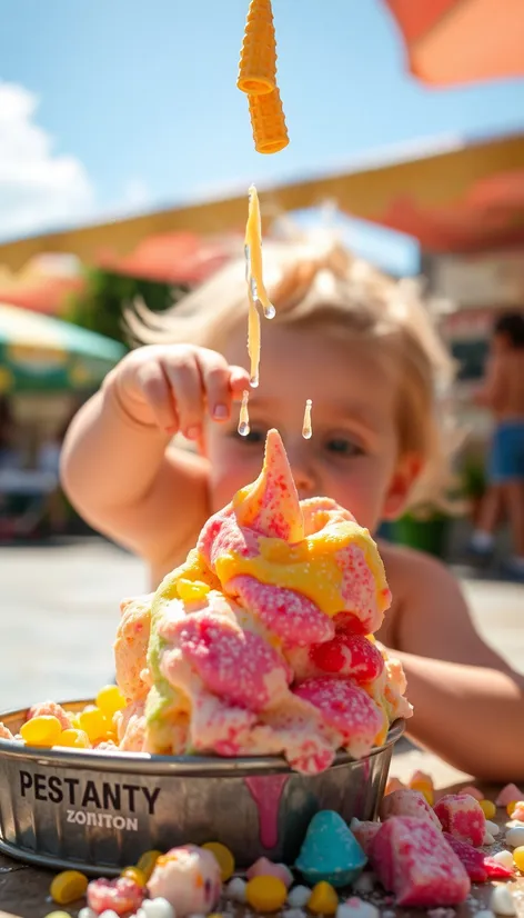 kid drops ice cream