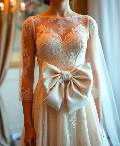 wedding dress with bow