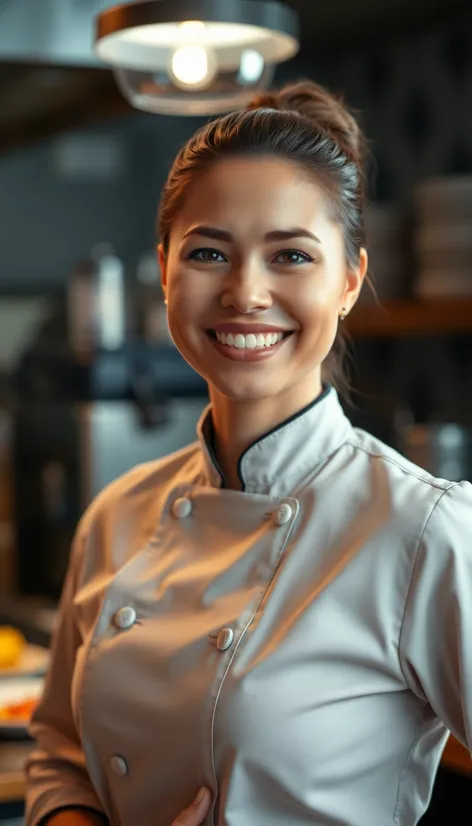 female chefs headshot background