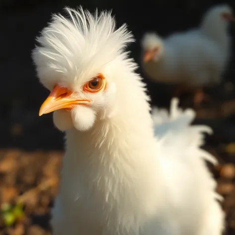 white silkie chicken