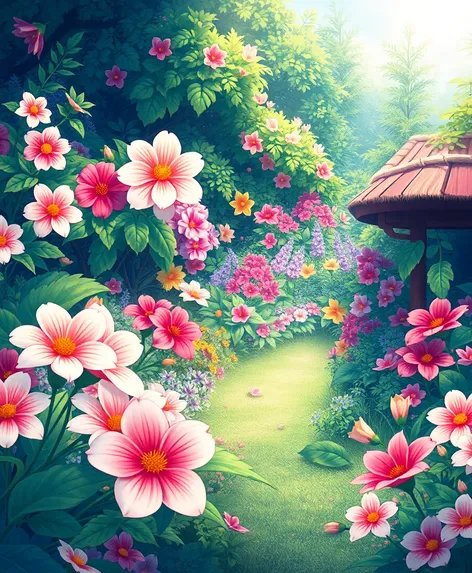 anime garden background