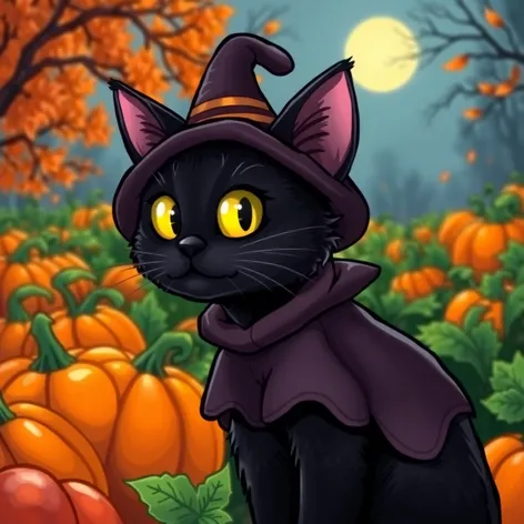 halloween black cat clip