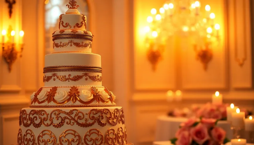 three tier wedding cake