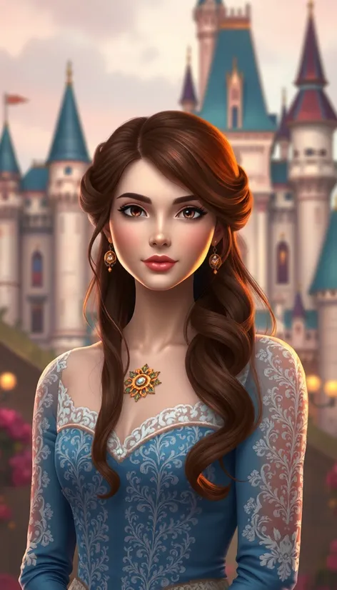 princess with brown hair