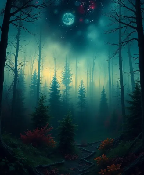 misty forest