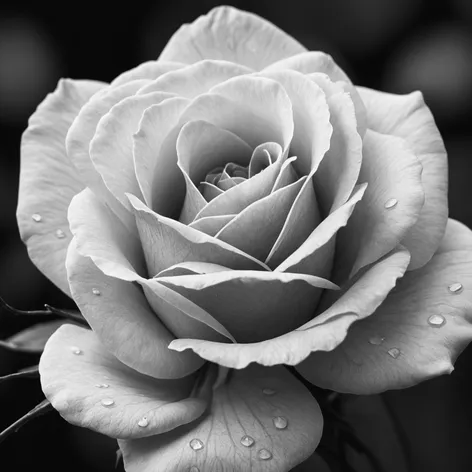 black and white rose