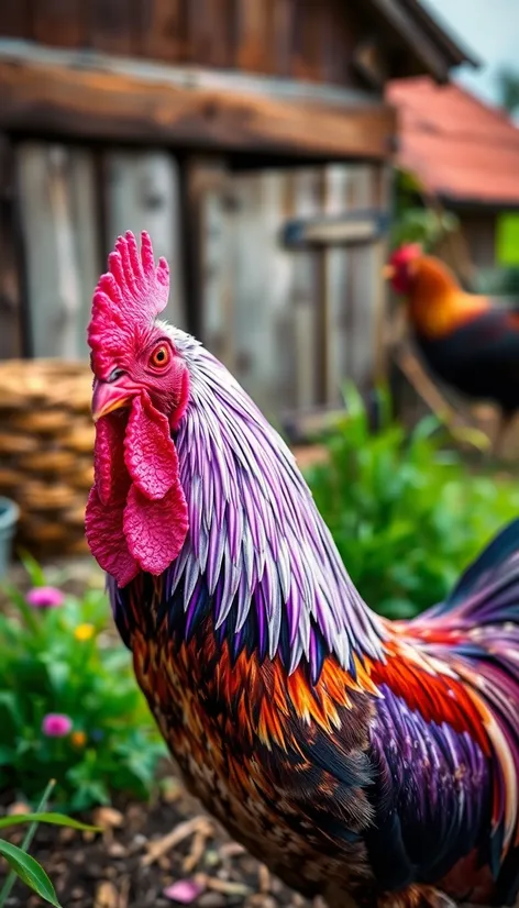 violet rooster