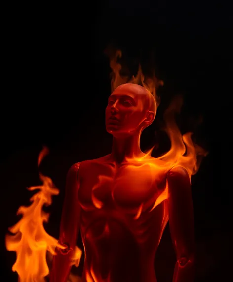 burning dummy