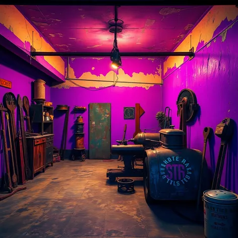 purple garage