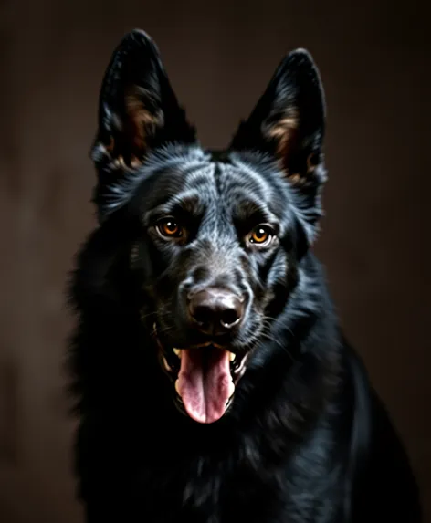 black colored german shepherd