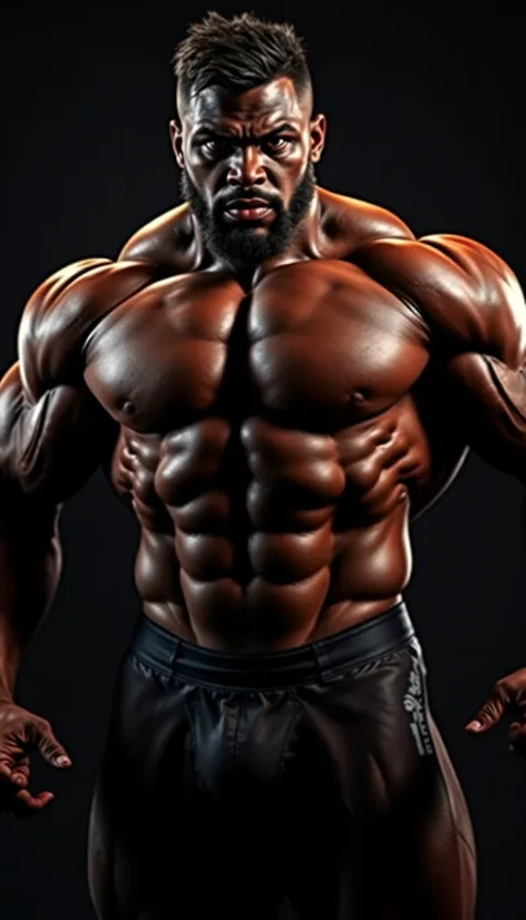 massive black bodybuilder