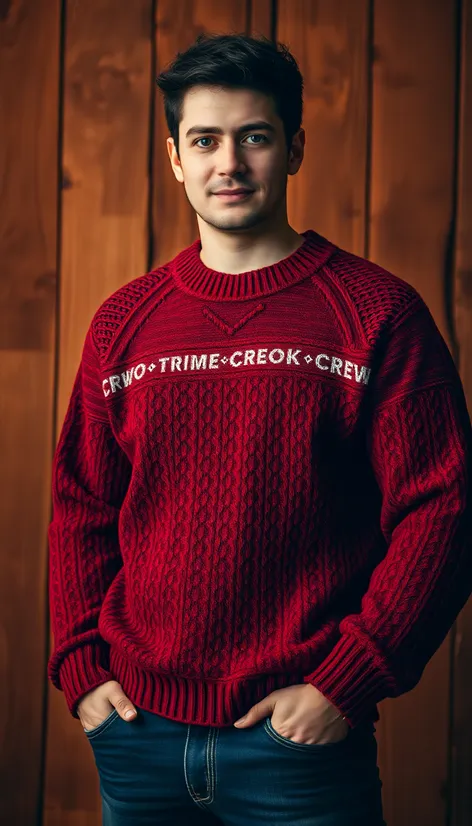 crimson crew sweater sample