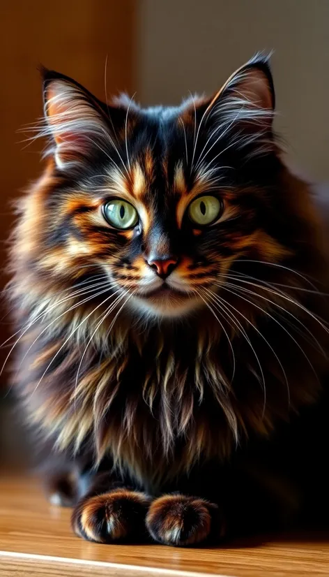 long haired tortoiseshell cat